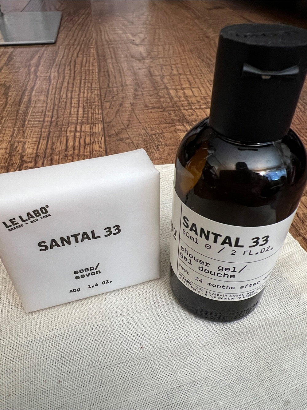 Le Labo Santal 33 Shower Gel & Soap Set Travel Size